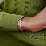 Bracelete Nó Articulado - Ouro e Prata | SILLENE