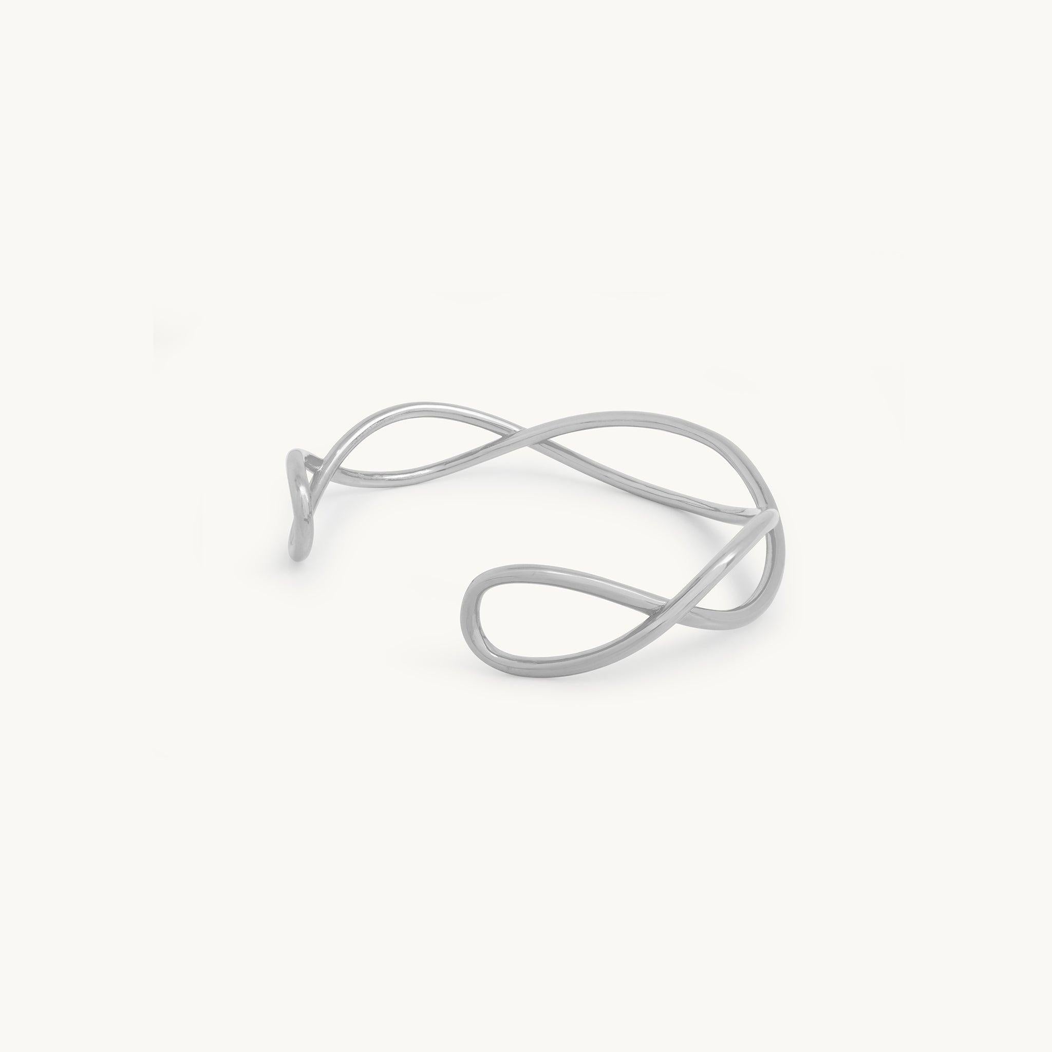 Bracelete Onda em Prata, imagem 4