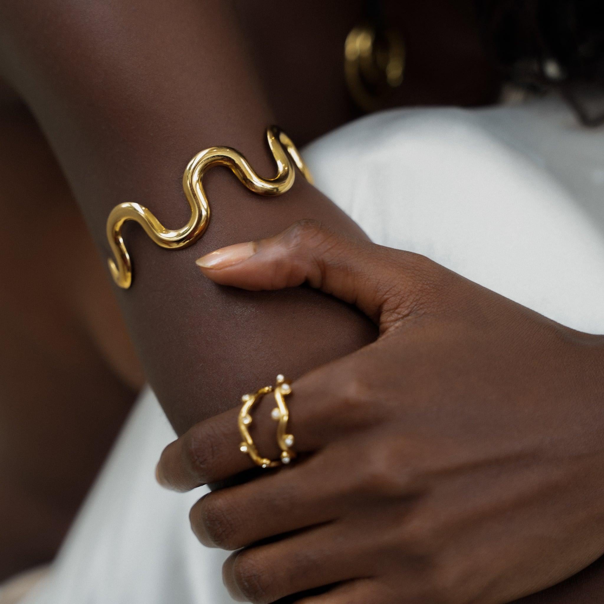 Bracelete Onda da Maré em Ouro 18K, imagem 2