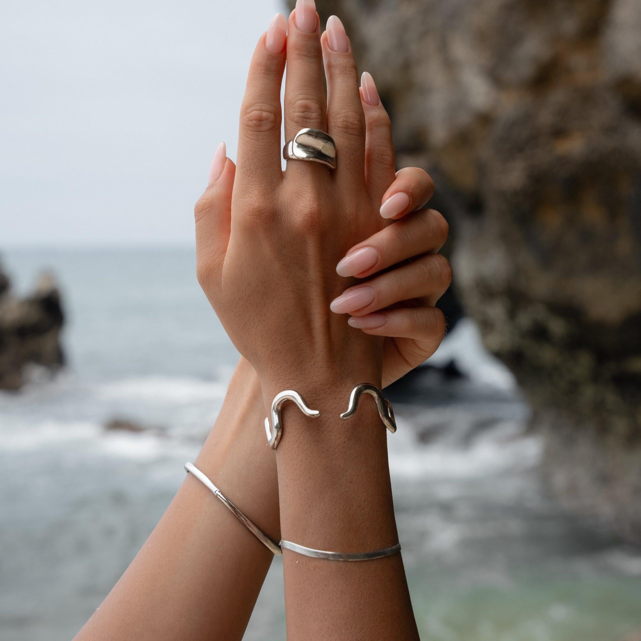 Bracelete Onda da Maré em Prata, imagem 2