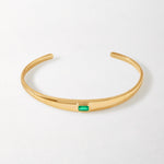 Bracelete Pebble Ônix Verde - Ouro 18K | SILLENE