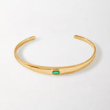 Bracelete Pebble Ônix Verde - Ouro 18K | SILLENE