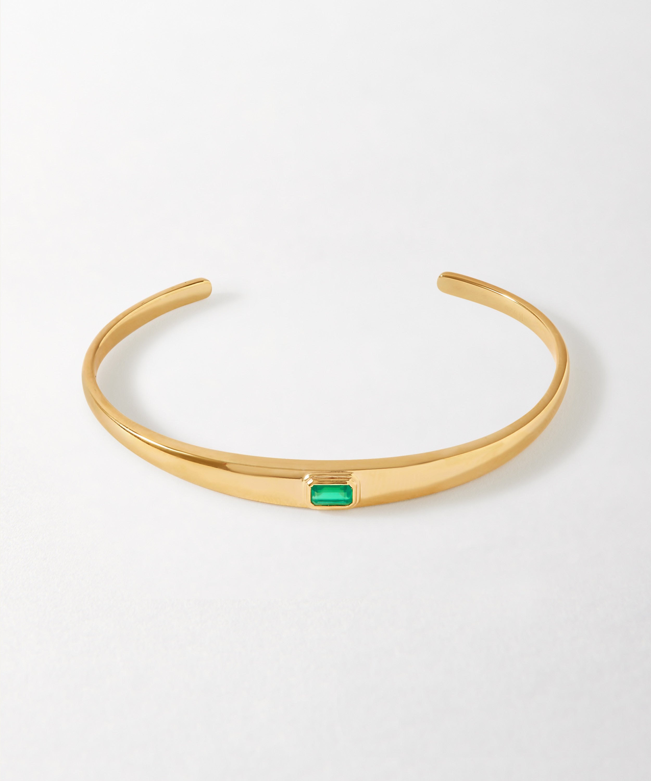 Bracelete Pebble Ônix Verde - Ouro 18K | SILLENE