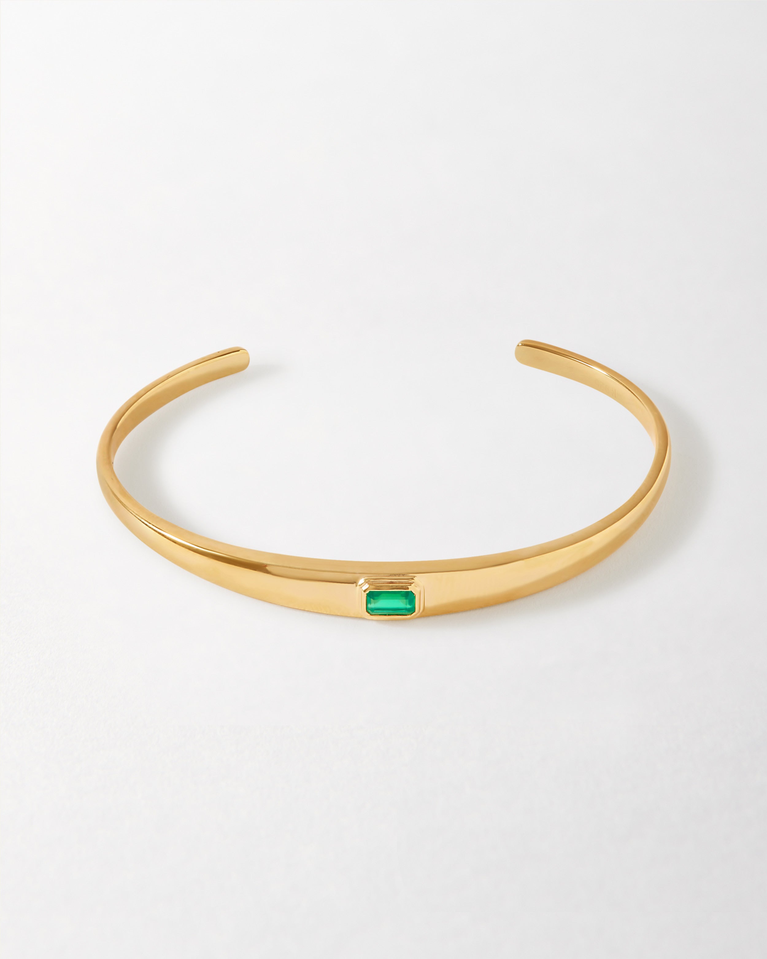 Bracelete Pebble Ônix Verde - Ouro 18K | SILLENE