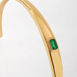 Bracelete Pebble Ônix Verde - Ouro 18K | SILLENE
