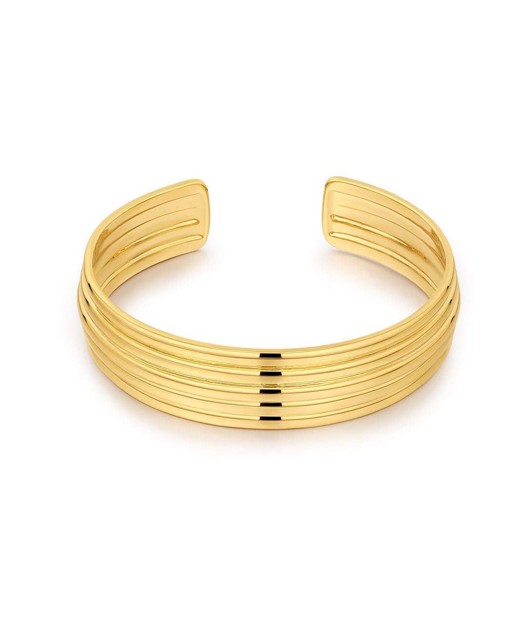 Bracelete Positano Estriado - Ouro 18K | SILLENE
