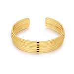 Bracelete Positano Estriado - Ouro 18K | SILLENE