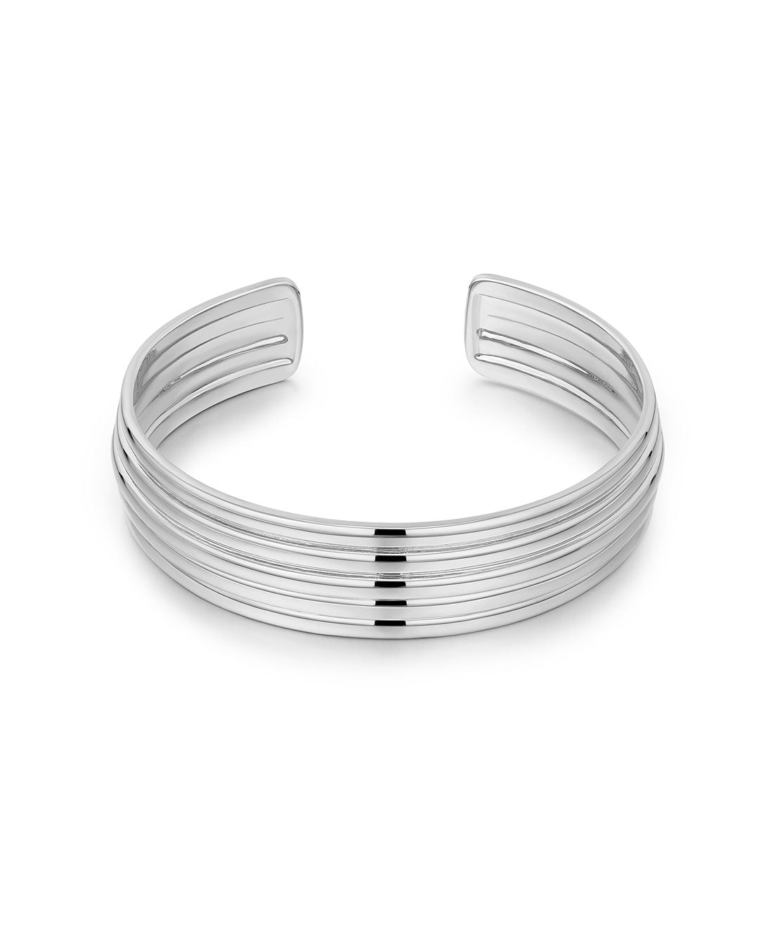 Bracelete Positano Estriado - Prata | SILLENE