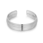 Bracelete Positano Estriado - Prata | SILLENE