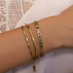 Bracelete Quinn Multicolorido - Ouro 18K | SILLENE - uso