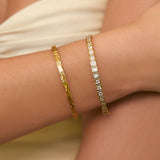 Bracelete Quinn Pedra - Ouro 18K | SILLENE - uso