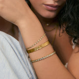 Bracelete Quinn Pedra - Ouro 18K | SILLENE - detalhe das pedras