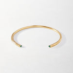 Bracelete Texturizado Esmeralda - Ouro 18K | SILLENE