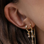 Brinco Argola Amaretto - Ouro 18K | SILLENE