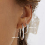 Brinco Argola Arabella - Prata | SILLENE