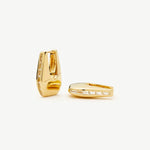 Brinco Argola Arco Cravejado - Ouro 18K | SILLENE