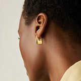 Brinco Argola Arco Cravejado - Ouro 18K | SILLENE