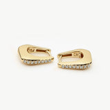 Brinco Argola Arco Cravejado Pequena - Ouro 18K | SILLENE