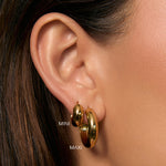 Brinco Argola Cassie - Ouro 18K | SILLENE - uso