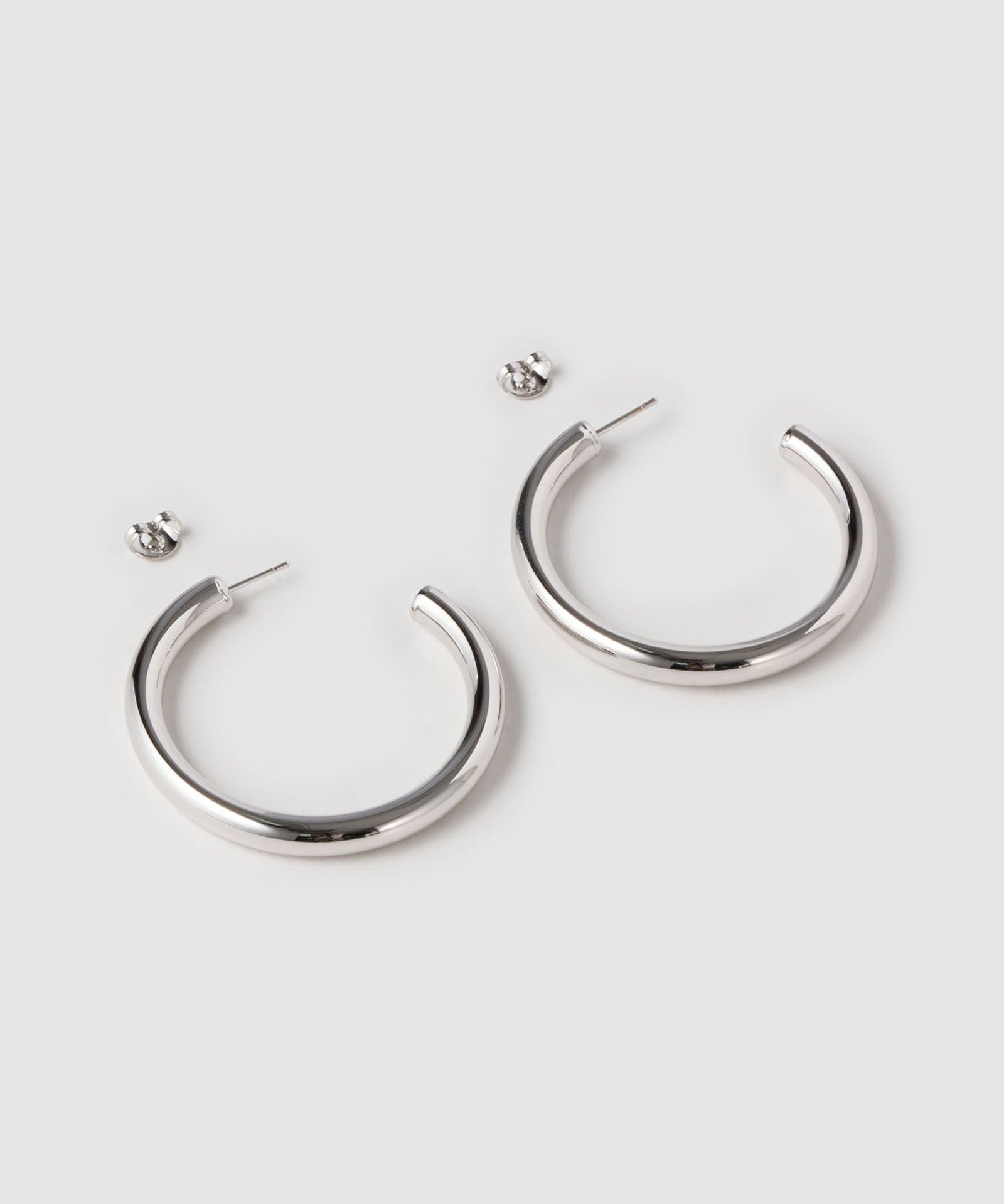 Brinco Argola Chlo - Prata | SILLENE - Maxi - 45mm