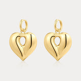 Brinco Argola Coração Corazón - Ouro e Prata | SILLENE - acabamento em ouro 18K