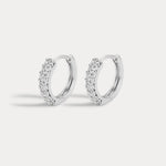 Brinco Argola Cravejada Baby - Prata | SILLENE