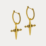 Brinco Argola Cross - Ouro 18K | SILLENE