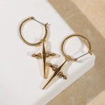 Brinco Argola Cross - Ouro 18K - detalhe 02 | SILLENE
