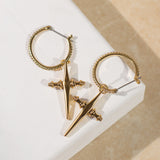 Brinco Argola Cross - Ouro 18K - detalhe 02 | SILLENE