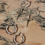 Brinco Argola Cross - Prata - detalhe 03 | SILLENE