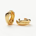 Brinco Argola Dupla Entrelaçada Média - Ouro 18K | SILLENE