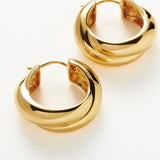 Brinco Argola Dupla Entrelaçada Média - Ouro 18K | SILLENE