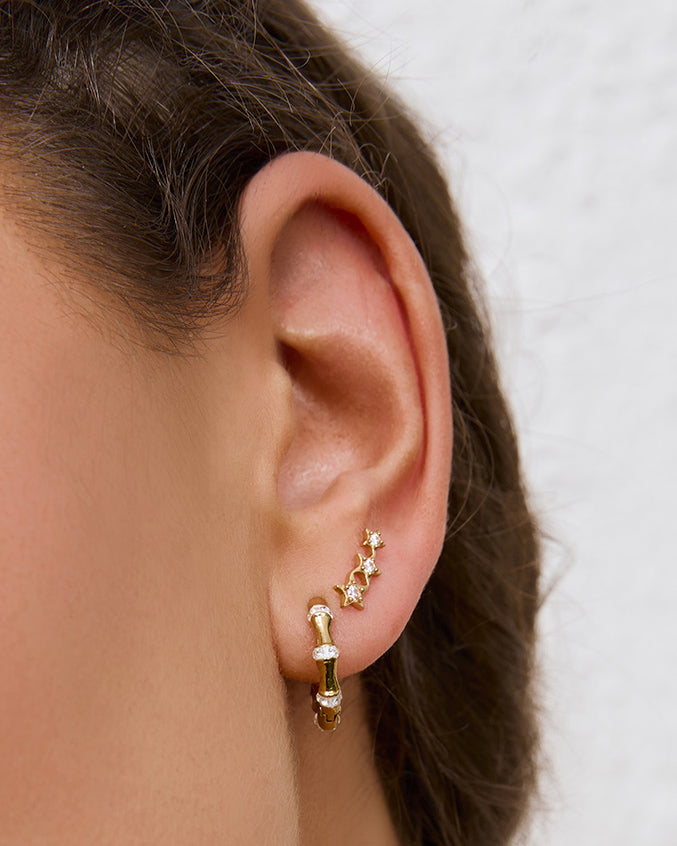 Brinco Argola Electra - Ouro 18K | SILLENE - uso