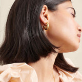 Brinco Argola Encorpada - Ouro 18K | SILLENE
