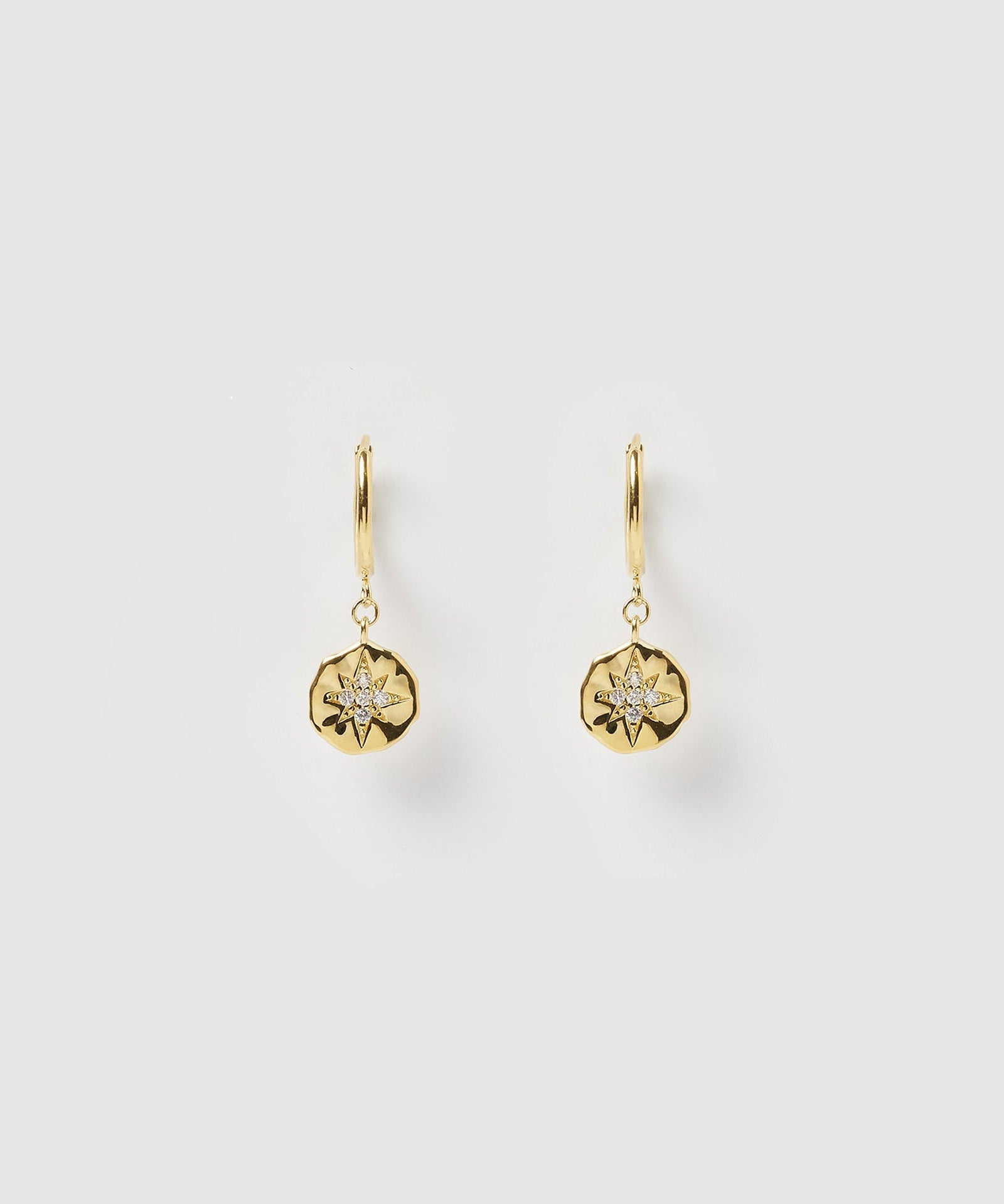 Brinco Argola Estrella com Zircônia - Ouro 18K | SILLENE