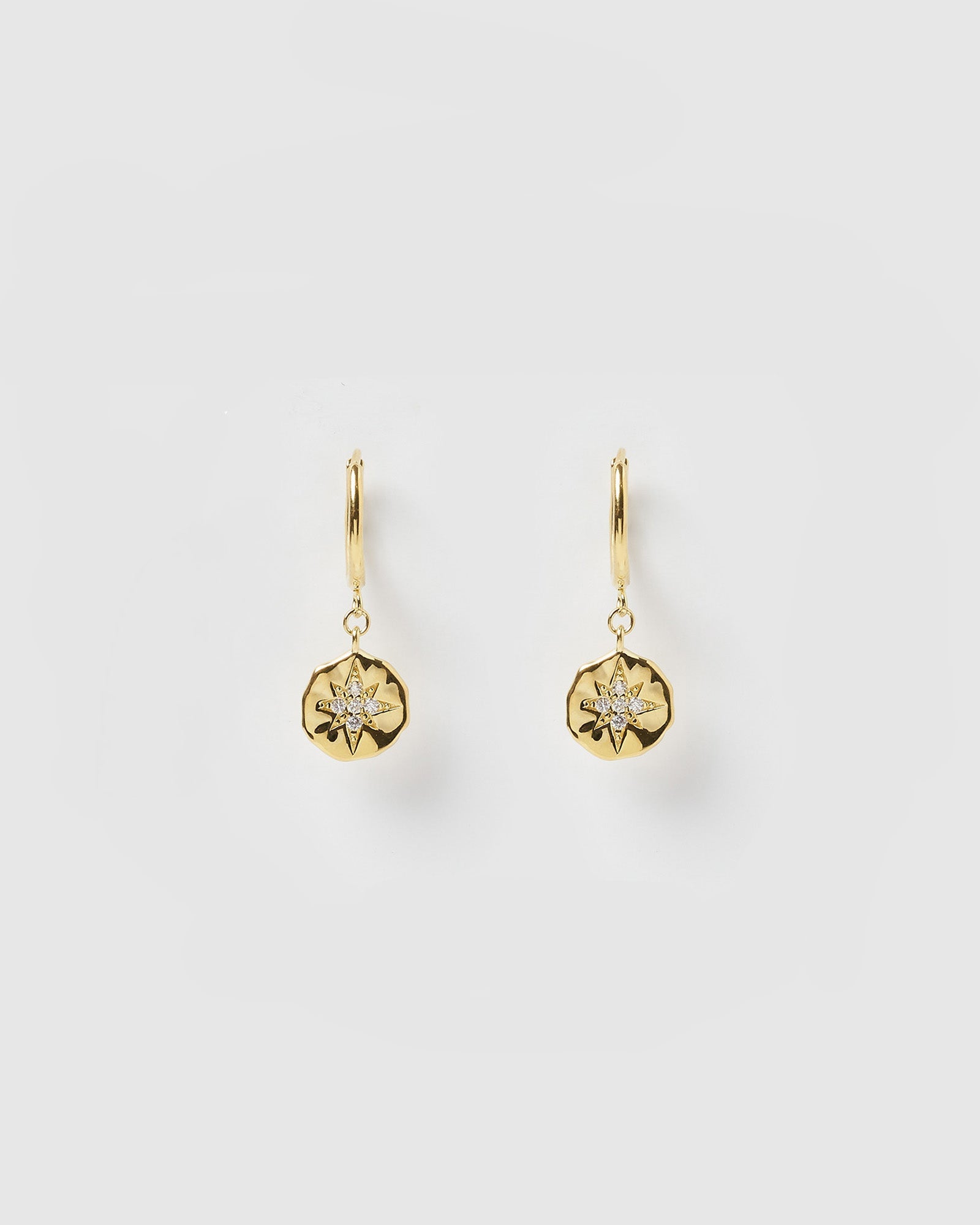Brinco Argola Estrella com Zircônia - Ouro 18K | SILLENE