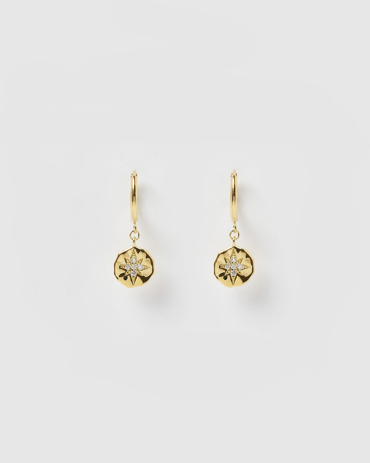 Brinco Argola Estrella com Zircônia - Ouro 18K | SILLENE