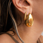 Brinco Argola Gia - Ouro 18K - detalhe 03 | SILLENE
