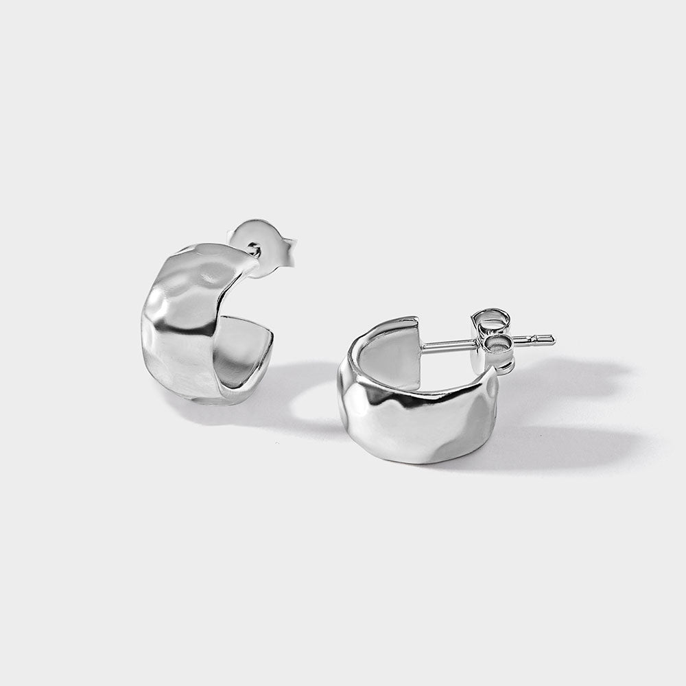 Brinco Argola Halo - Prata | SILLENE