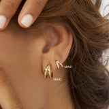 Brinco Argola Jean - Ouro 18K | SILLENE - tamanhos
