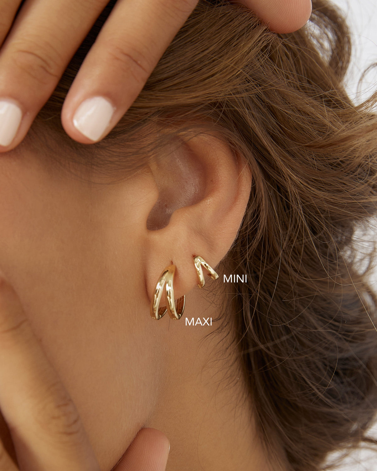 Brinco Argola Jean - Ouro 18K | SILLENE - tamanhos