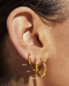 Brinco Argola Jett - Ouro 18K | SILLENE
