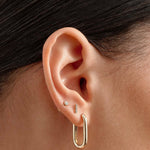 Brinco Argola Link - Ouro 18K | SILLENE