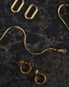 Brinco Argola Link - Ouro 18K | SILLENE