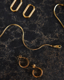 Brinco Argola Link - Ouro 18K | SILLENE