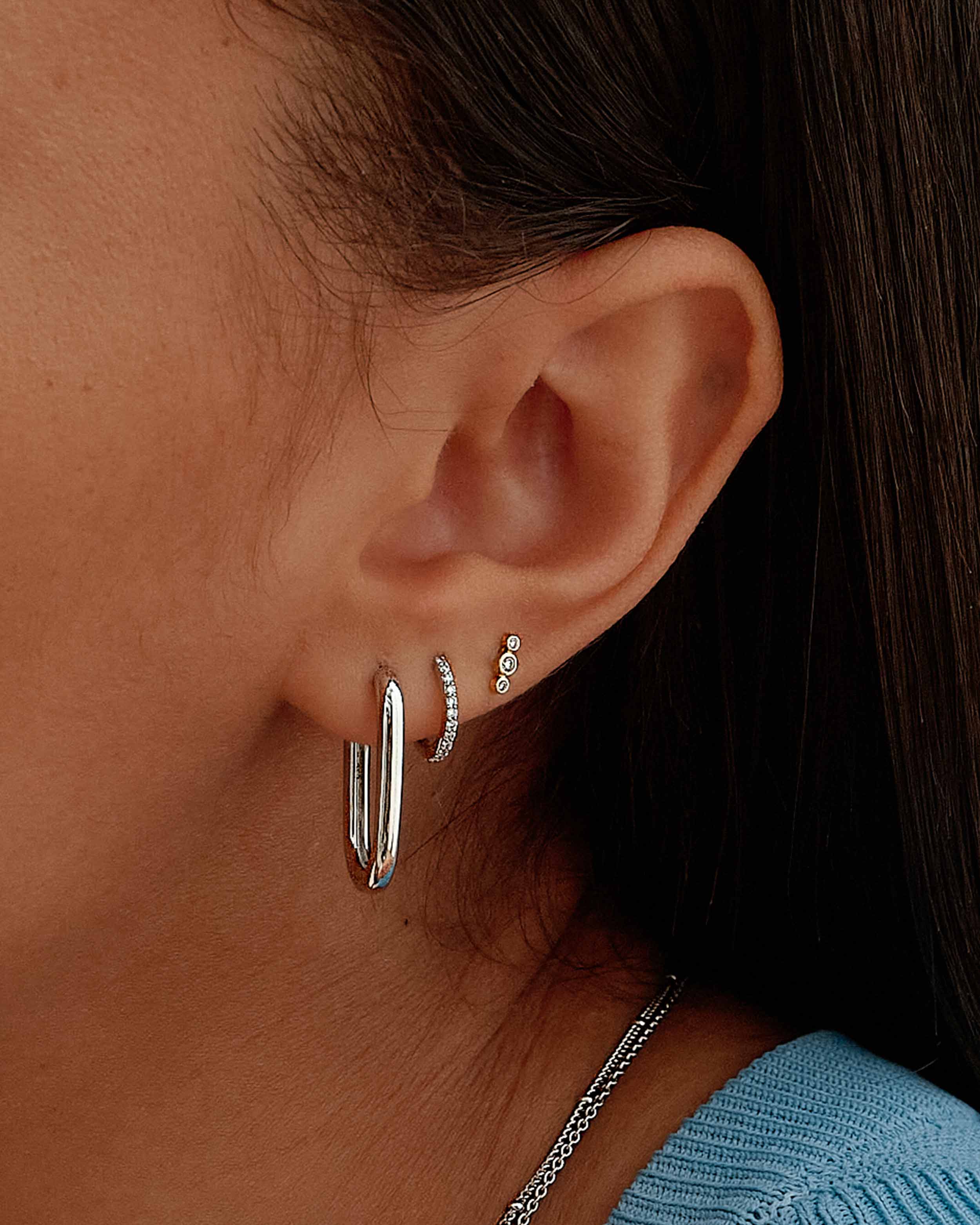 Brinco Argola Link - Prata | SILLENE