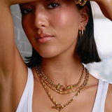Brinco Argola Link-Up Grande - Ouro 18K - detalhe 04 | SILLENE