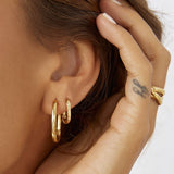 Brinco Argola Link-Up Grande - Ouro 18K - detalhe 05 | SILLENE