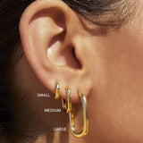 Brinco Argola Link-Up Médio - Ouro 18K - detalhe 02 | SILLENE