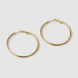 Brinco Argola Maddy - Ouro 18K | SILLENE - Maxi - 50mm